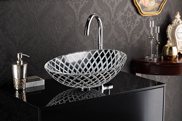 GLASS DESIGN ITALYのプレミアムガラス洗面ボウル