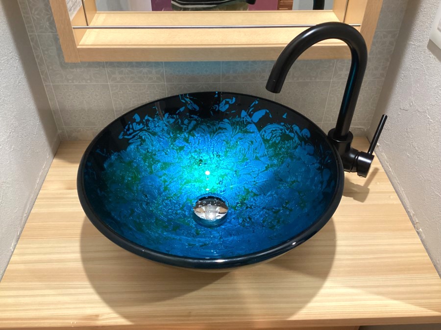 洗面ボウル グラデーションガラス-06 B146 お客様実例