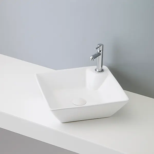 おしゃれ洗面ボウル ホワイト-17 B017は洗面所の新築・リフォーム・リノベーションや店舗・商業施設などにおすすめの洗面ボウル（洗面器）です。