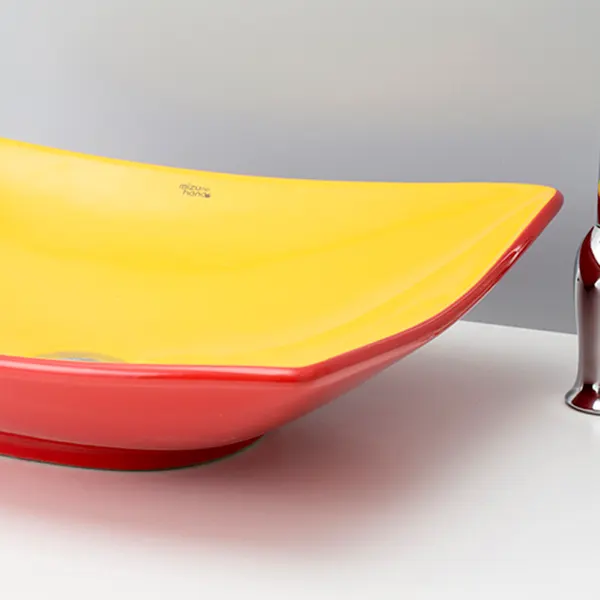 【拡大写真】かわいい洗面ボウル カラフル-12 B088は洗面所の新築・リフォーム・リノベーションや店舗・商業施設などにおすすめの洗面ボウル（洗面器）です。