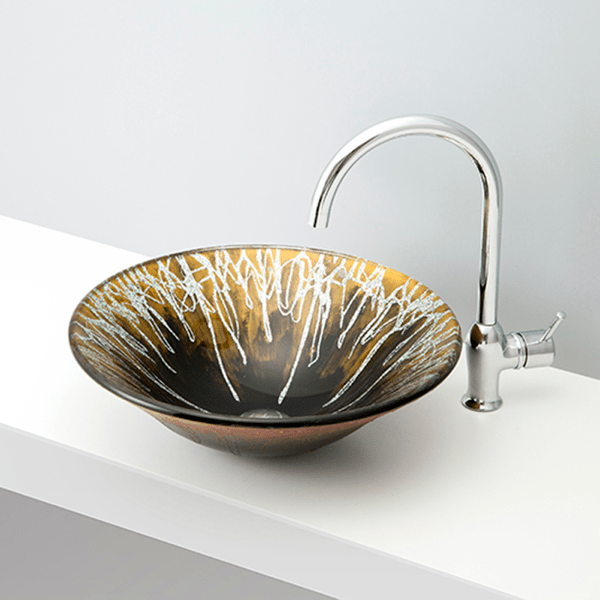 ガラス製　洗面ボウル❗在庫確認してください 洗面ボウル（ガラス洗面ボール・ガラスシンク・洗面台・手洗い鉢