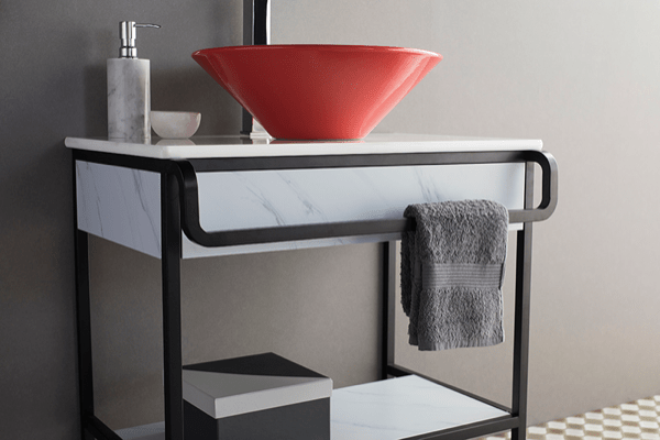 シンプル洗面キャビネット C019 コーディネート例