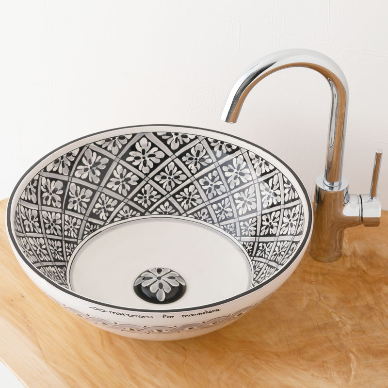 洗面ボウル シチリア陶器 H-BS014O|おしゃれな洗面ボウル(洗面器)通販 洗面ボウル シチリア陶器 H-BS014O|おしゃれな洗面ボウル(洗面器)通販