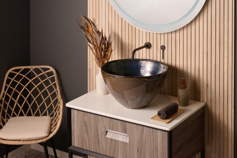 モロッコ・フェズ製の手作り洗面ボウルと 銅（どう） モロッコ・フェズ製の手作り洗面ボウルと 銅（どう）｜手作りの銅製